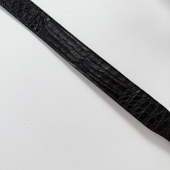 NEW Rod Patrick Boots Mens Western Belt 1.5 in Taper 40 in Brown Caiman Leather - Picture 8 of 13